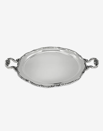 Silver plated round tray